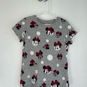 Disney Minnie Mouse Red and Gray Kids Tee